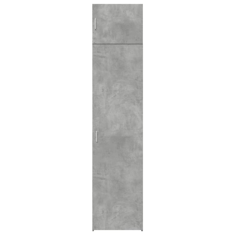 Slim Storage Cabinet Concrete Grey 50x42.5x225 cm Engineered Wood