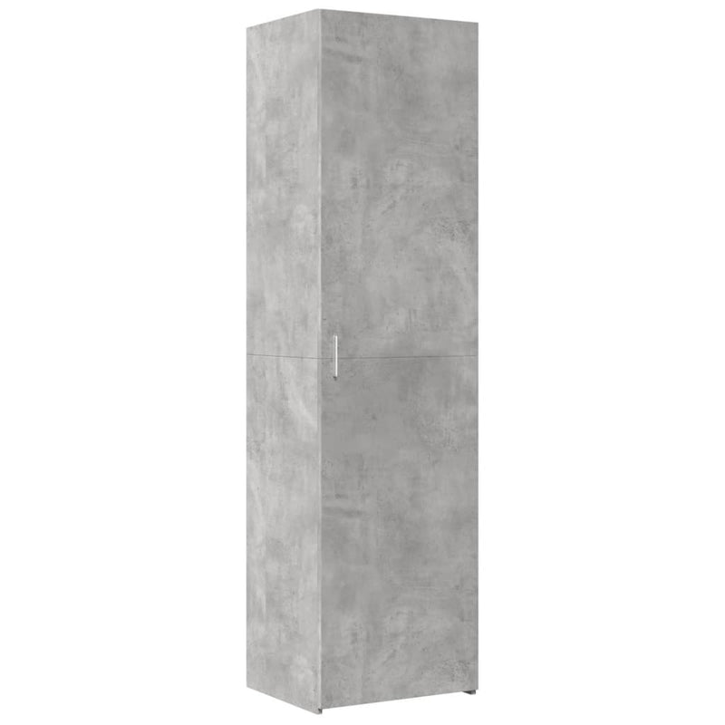 Slim Storage Cabinet Concrete Grey 50x42.5x225 cm Engineered Wood