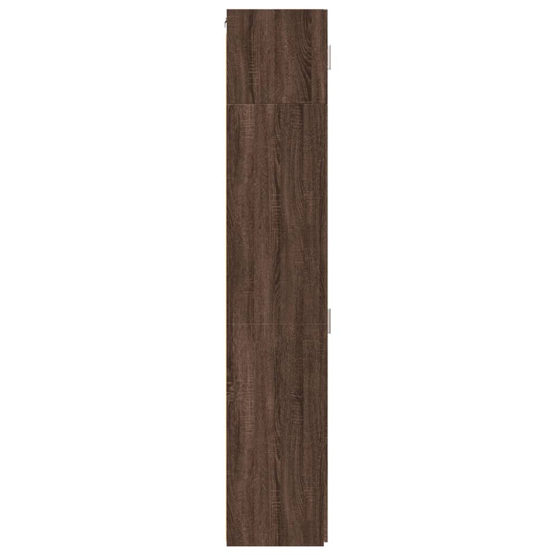 Slim Storage Cabinet Brown Oak 50x42.5x225 cm Engineered Wood