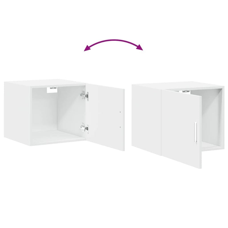 Slim Storage Cabinet White 50x42.5x225 cm Engineered Wood