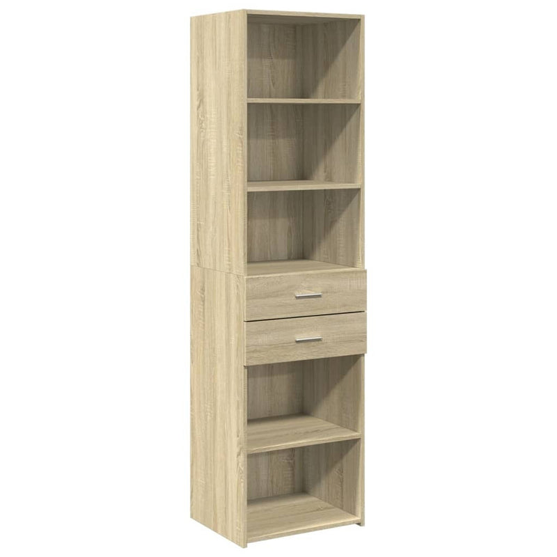 Slim Storage Cabinet Sonoma Oak 50x42.5x225 cm Engineered Wood