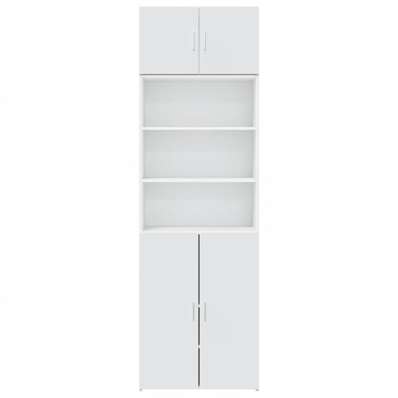 Storage Cabinet White 70x42.5x225 cm Engineered Wood