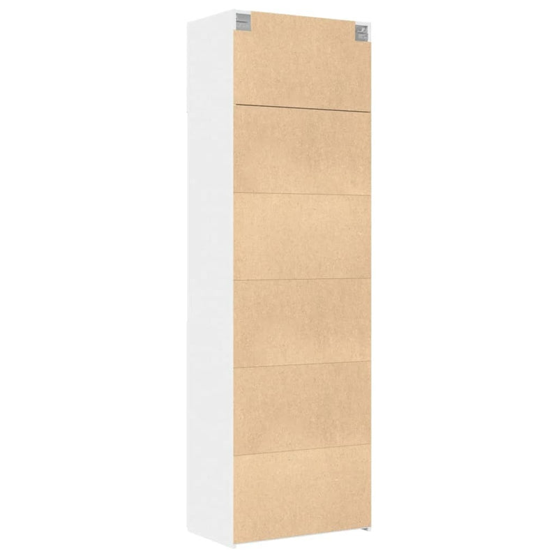 Storage Cabinet White 70x42.5x225 cm Engineered Wood