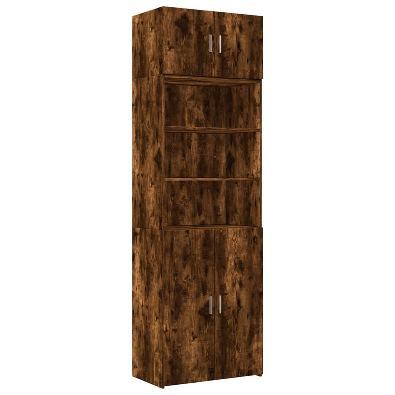 Storage Cabinet Smoked Oak 70x42.5x225 cm Engineered Wood