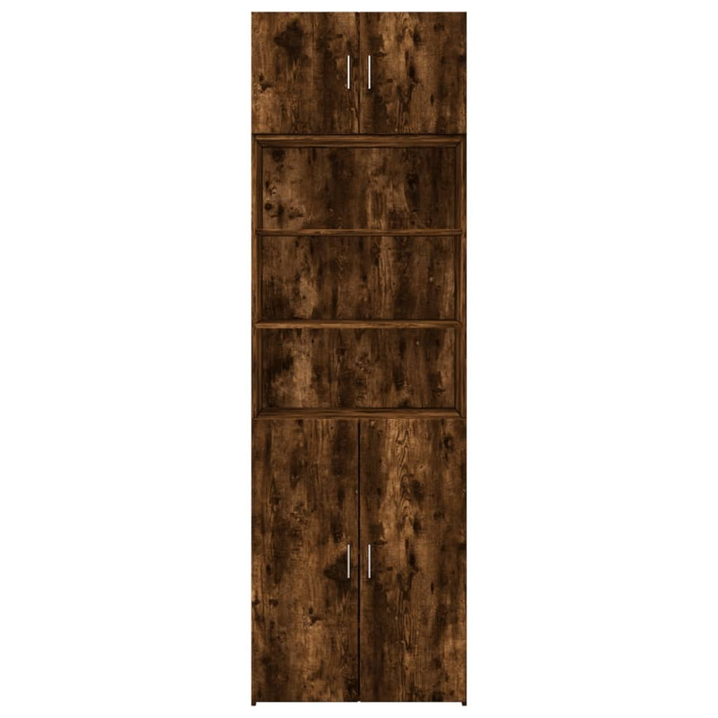 Storage Cabinet Smoked Oak 70x42.5x225 cm Engineered Wood