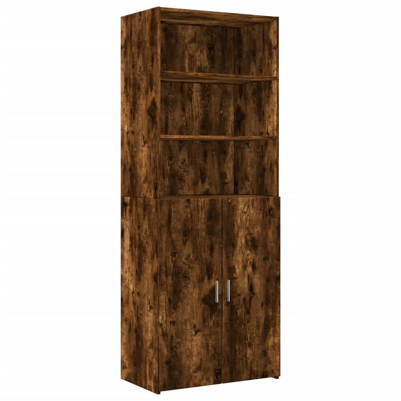 Storage Cabinet Smoked Oak 70x42.5x225 cm Engineered Wood