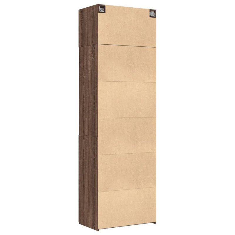 Storage Cabinet Brown Oak 70x42.5x225 cm Engineered Wood