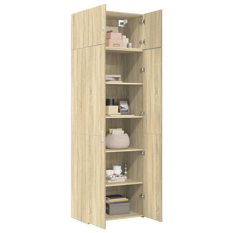 Storage Cabinet Sonoma Oak 70x42.5x225 cm Engineered Wood