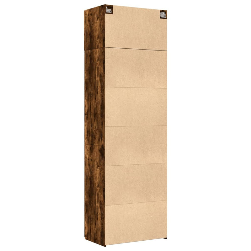 Storage Cabinet Smoked Oak 70x42.5x225 cm Engineered Wood