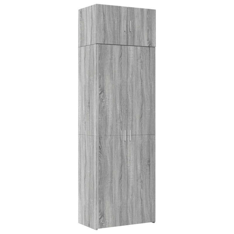 Storage Cabinet Grey Sonoma 70x42.5x225 cm Engineered Wood