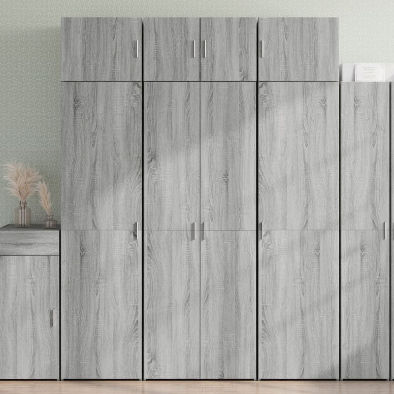 Storage Cabinet Grey Sonoma 70x42.5x225 cm Engineered Wood