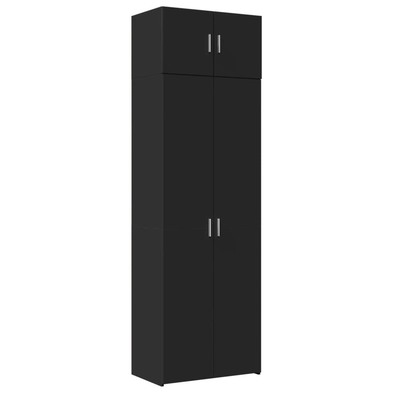 Storage Cabinet Black 70x42.5x225 cm Engineered Wood