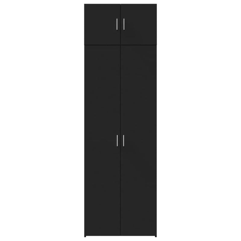 Storage Cabinet Black 70x42.5x225 cm Engineered Wood