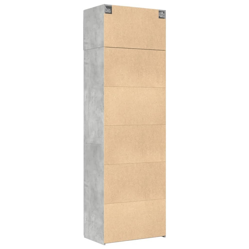 Storage Cabinet Concrete Grey 70x42.5x225 cm Engineered Wood