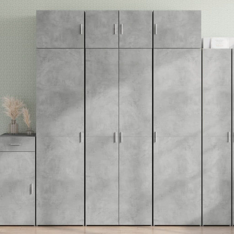 Storage Cabinet Concrete Grey 70x42.5x225 cm Engineered Wood