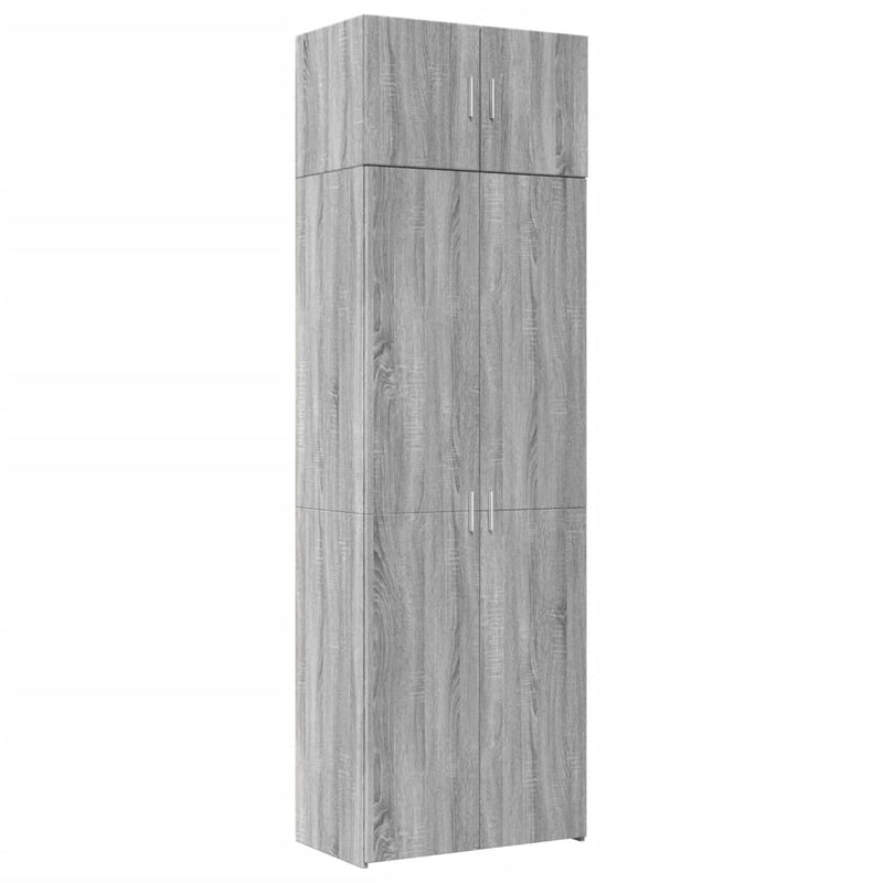 Storage Cabinet Grey Sonoma 70x42.5x225 cm Engineered Wood