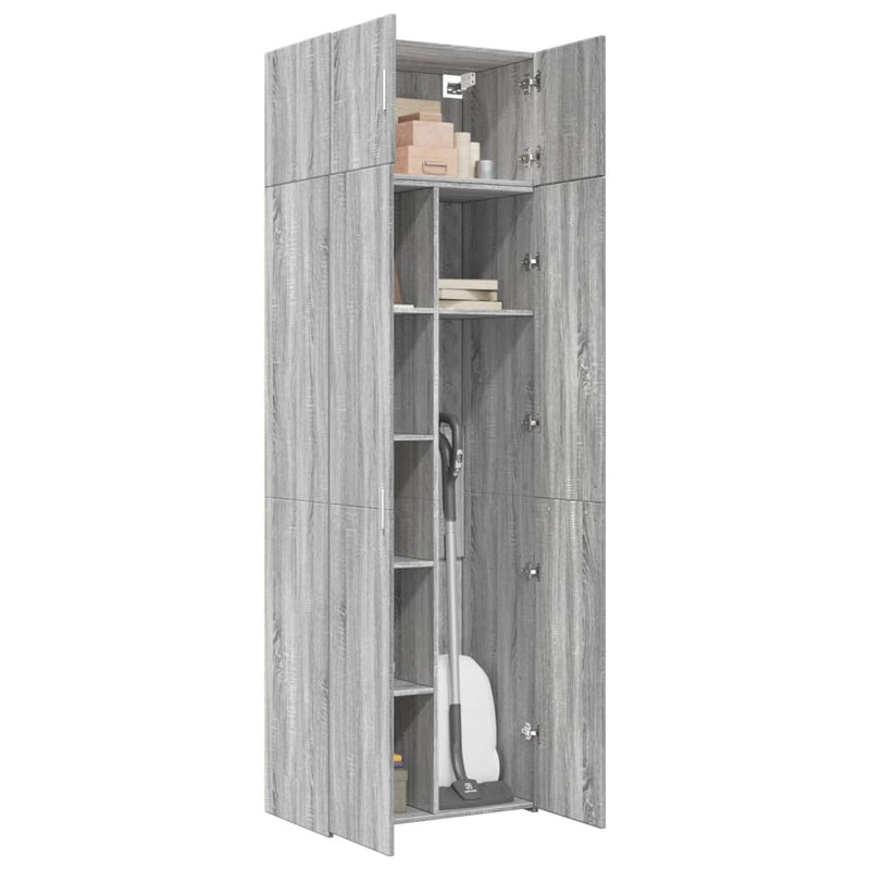 Storage Cabinet Grey Sonoma 70x42.5x225 cm Engineered Wood