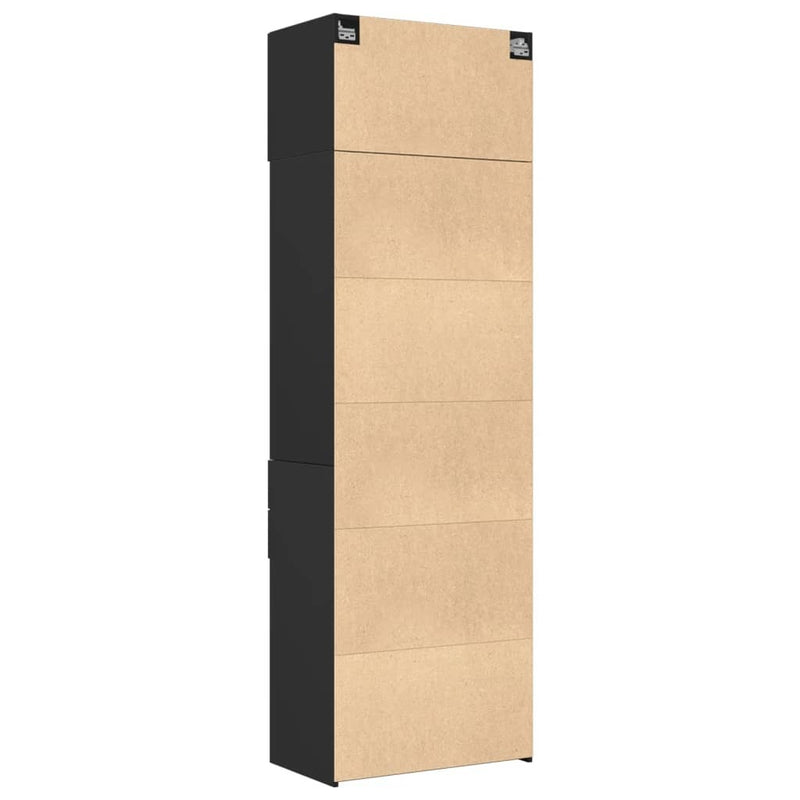 Storage Cabinet Black 70x42.5x225 cm Engineered Wood