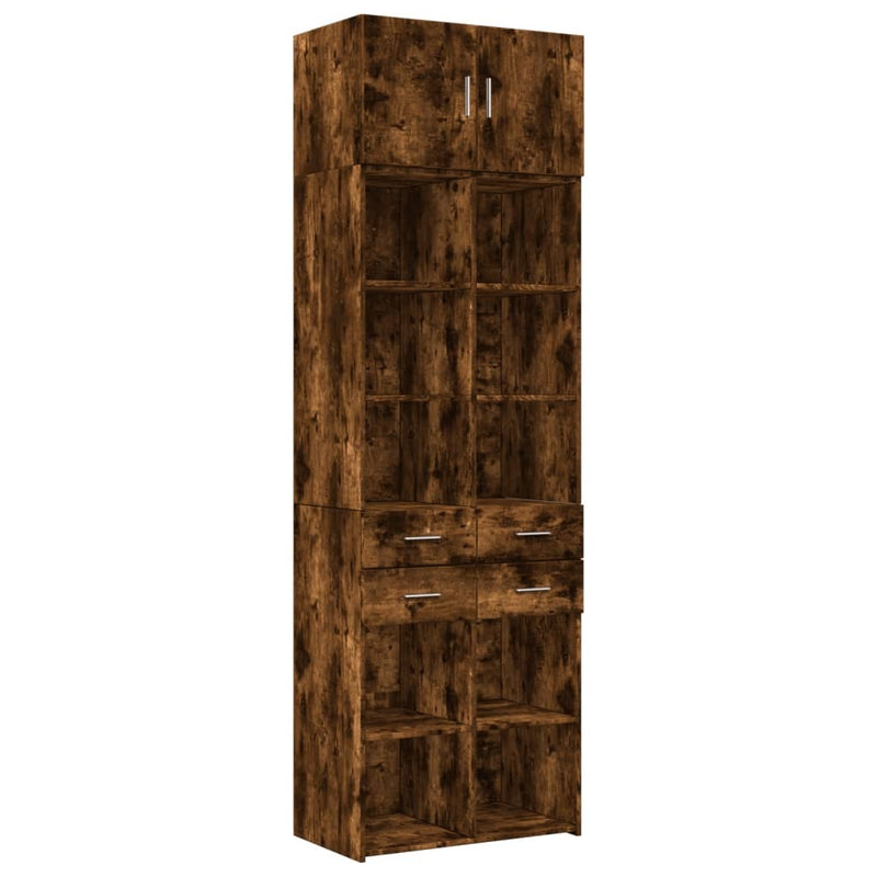 Storage Cabinet Smoked Oak 70x42.5x225 cm Engineered Wood