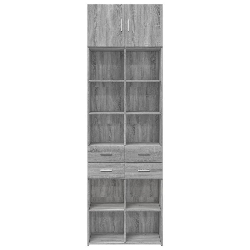 Storage Cabinet Grey Sonoma 70x42.5x225 cm Engineered Wood