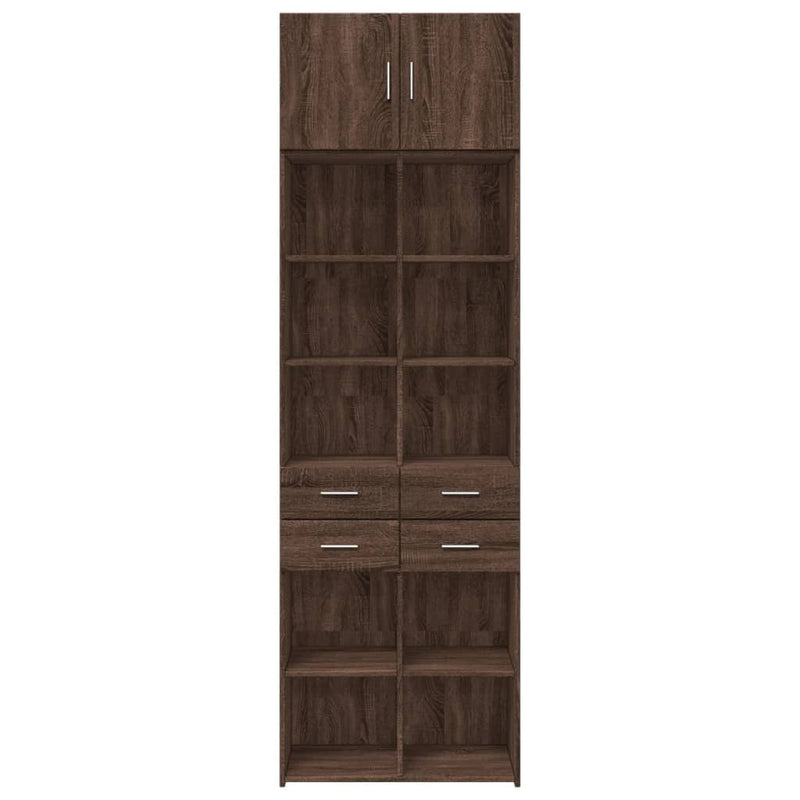 Storage Cabinet Brown Oak 70x42.5x225 cm Engineered Wood