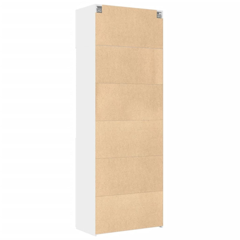 Storage Cabinet White 80x42.5x225 cm Engineered Wood