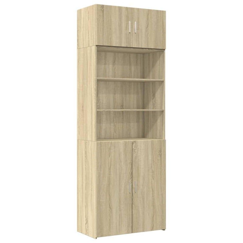 Storage Cabinet Sonoma Oak 80x42.5x225 cm Engineered Wood