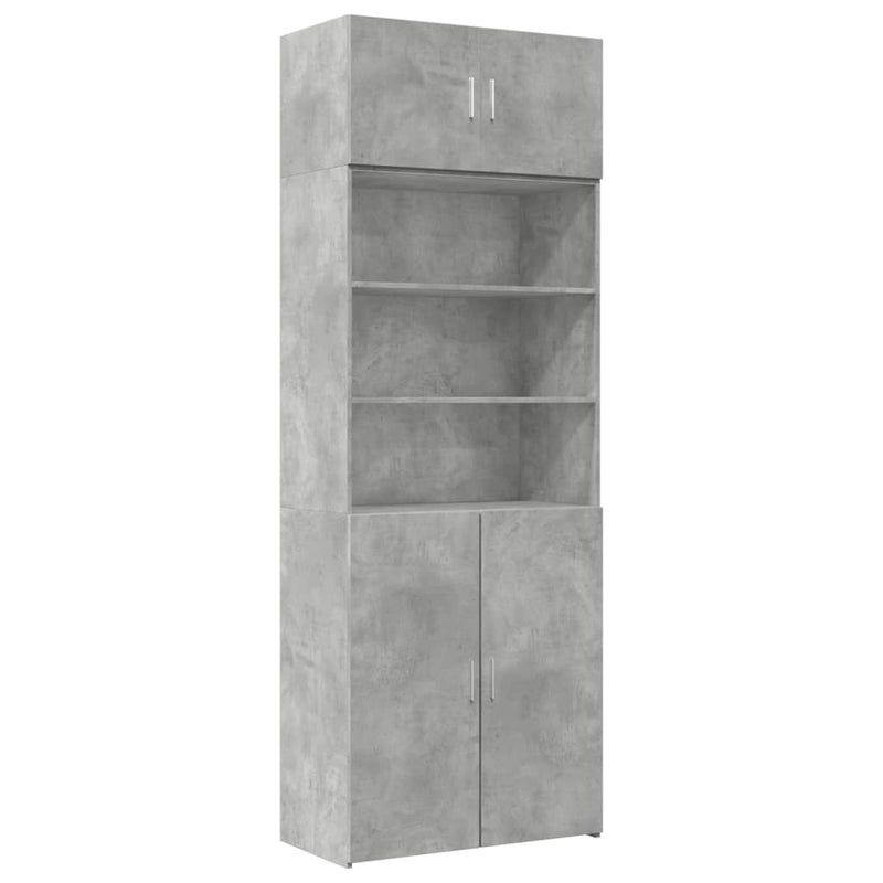 Storage Cabinet Concrete Grey 80x42.5x225 cm Engineered Wood