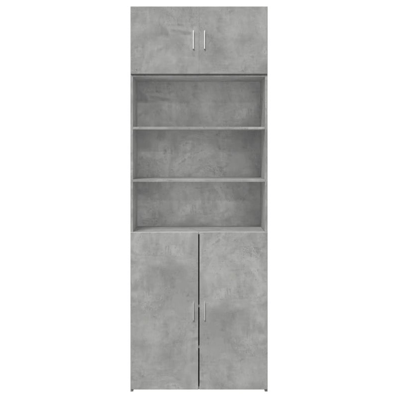 Storage Cabinet Concrete Grey 80x42.5x225 cm Engineered Wood