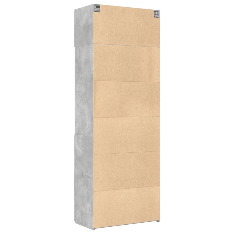 Storage Cabinet Concrete Grey 80x42.5x225 cm Engineered Wood