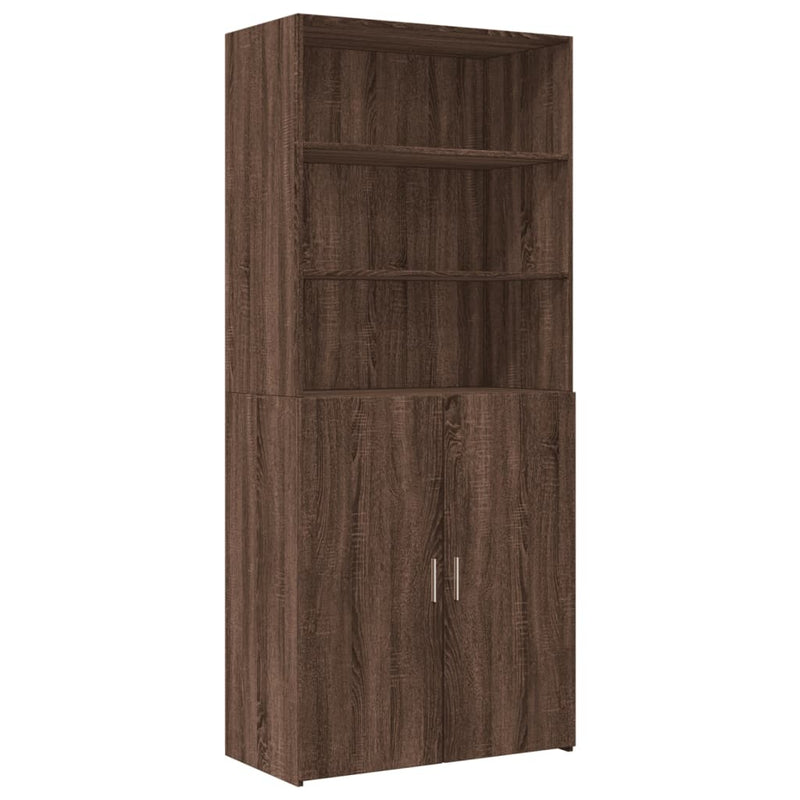 Storage Cabinet Brown Oak 80x42.5x225 cm Engineered Wood