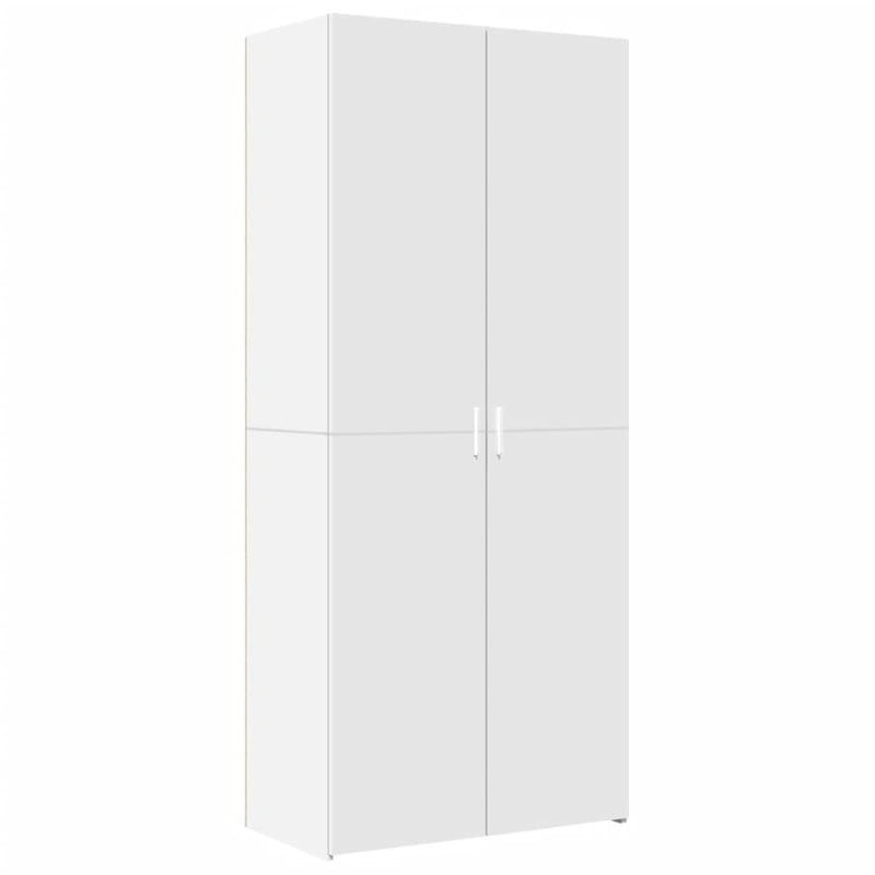 Storage Cabinet White 80x42.5x225 cm Engineered Wood