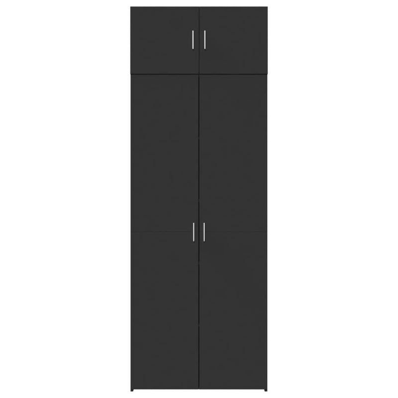 Storage Cabinet Black 80x42.5x225 cm Engineered Wood