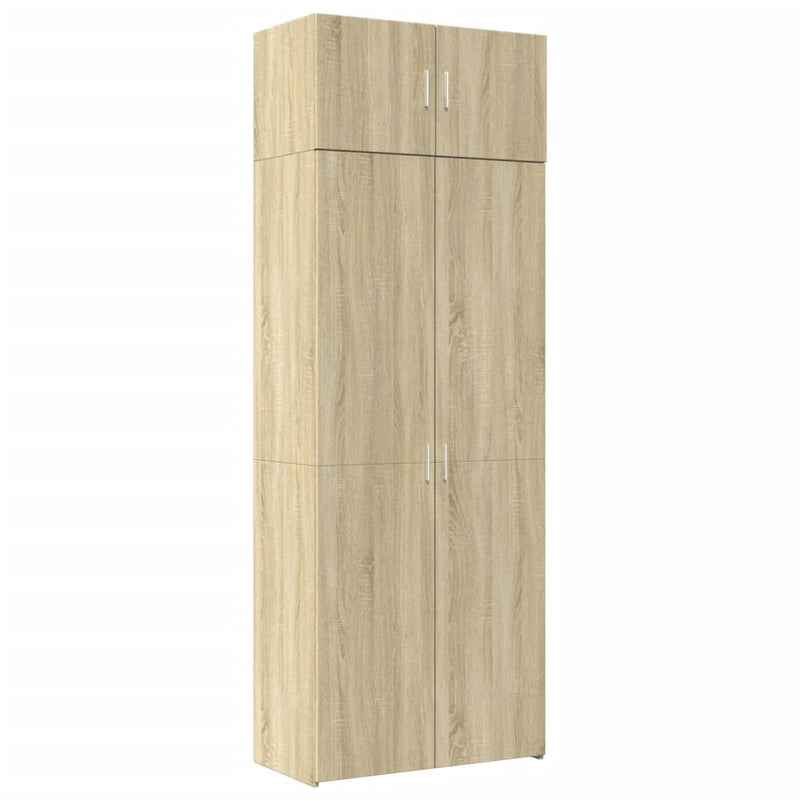 Storage Cabinet Sonoma Oak 80x42.5x225 cm Engineered Wood