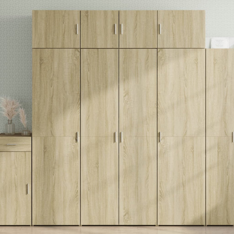 Storage Cabinet Sonoma Oak 80x42.5x225 cm Engineered Wood