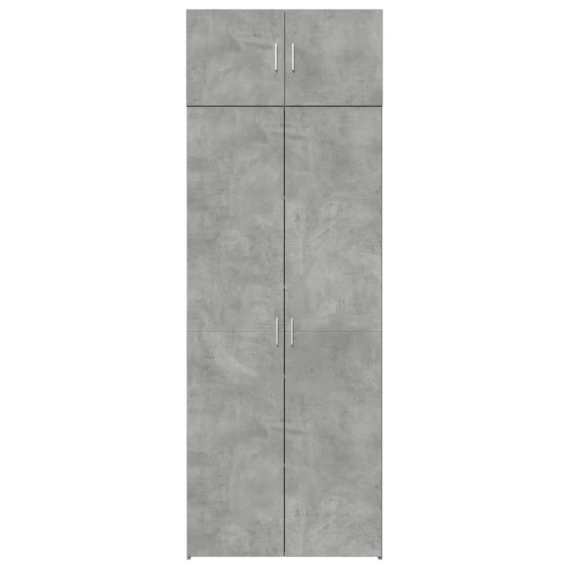 Storage Cabinet Concrete Grey 80x42.5x225 cm Engineered Wood