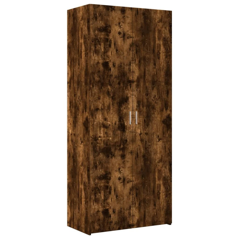 Storage Cabinet Smoked Oak 80x42.5x225 cm Engineered Wood