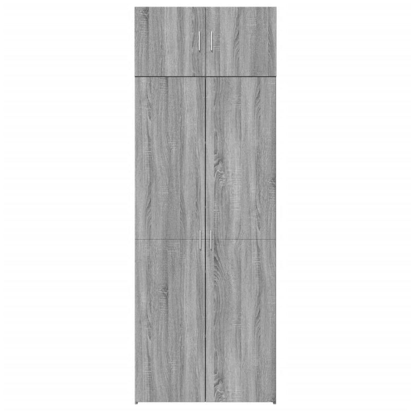 Storage Cabinet Grey Sonoma 80x42.5x225 cm Engineered Wood