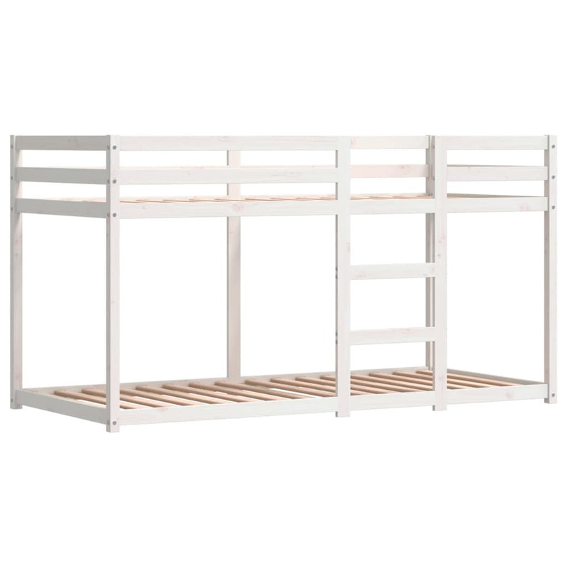 Bunk Bed without Mattress White&Black 90x200 cm Solid Wood Pine