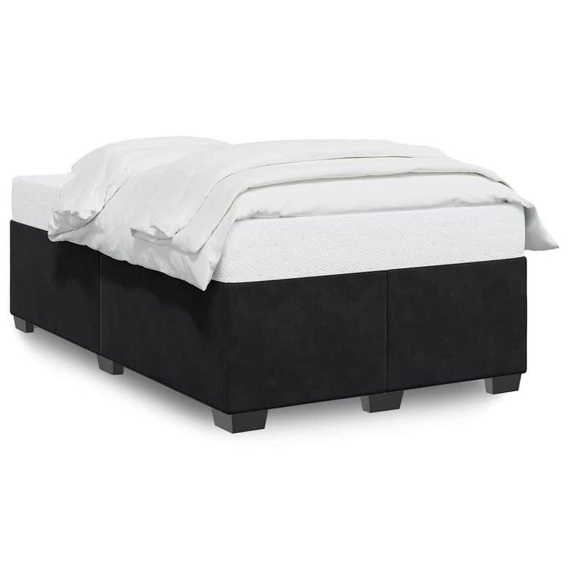 Bed Frame without Mattress Black?Double Velvet