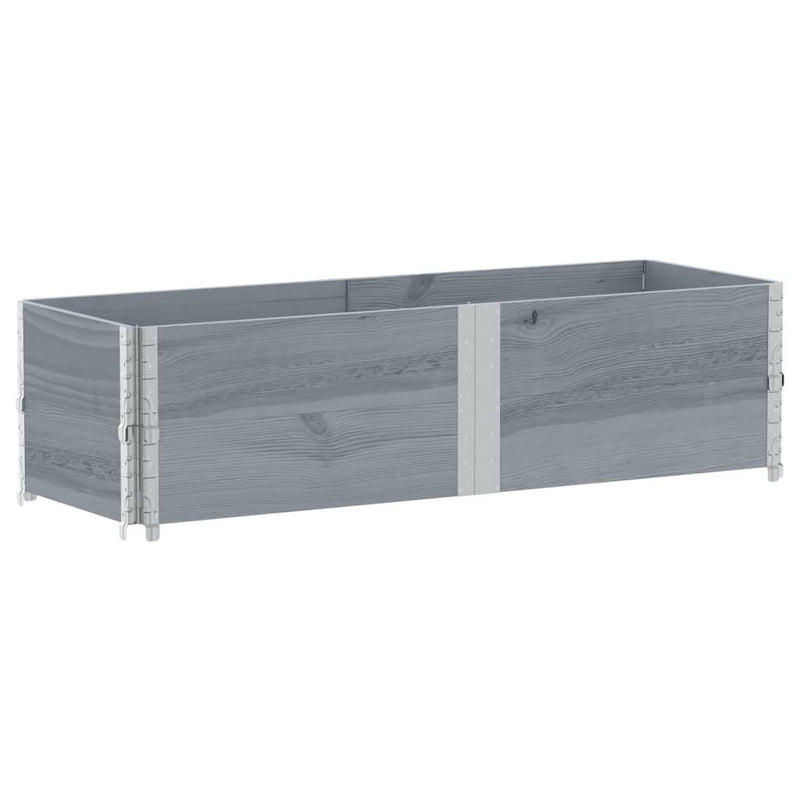 Garden Planter Grey 150x50 cm Solid Wood Pine