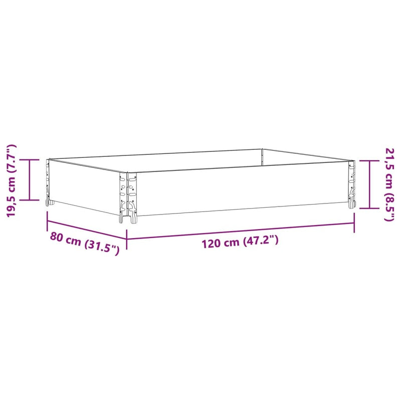 Garden Planter Brown 120x80 cm Solid Wood Pine