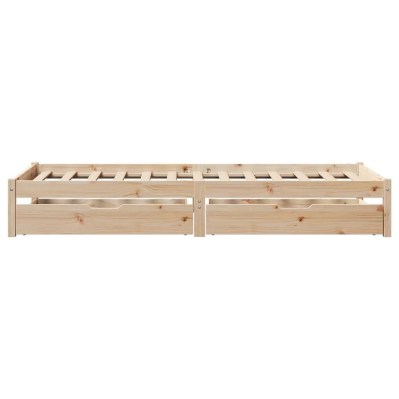 Bed Frame without Mattress 75x190 cm Small Single Solid Wood Pine