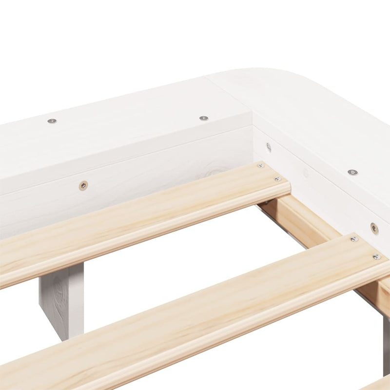 Bed Frame without Mattress White 180x200 cm Super King Solid Wood Pine