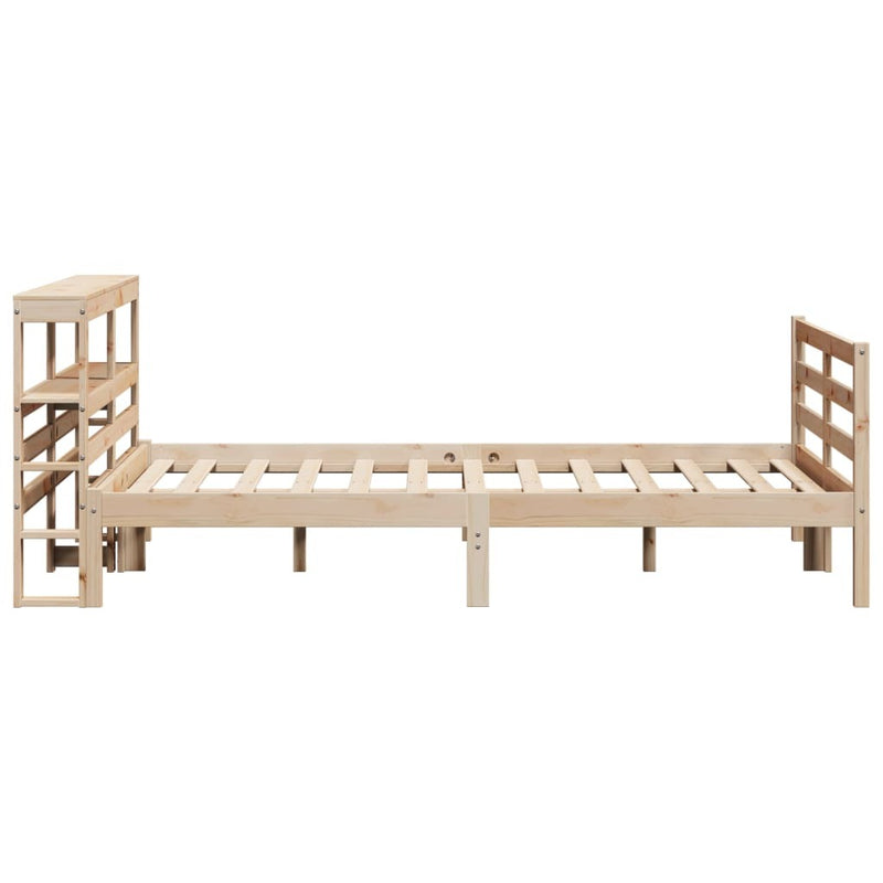 Bed Frame without Mattress 140x190 cm Solid Wood Pine