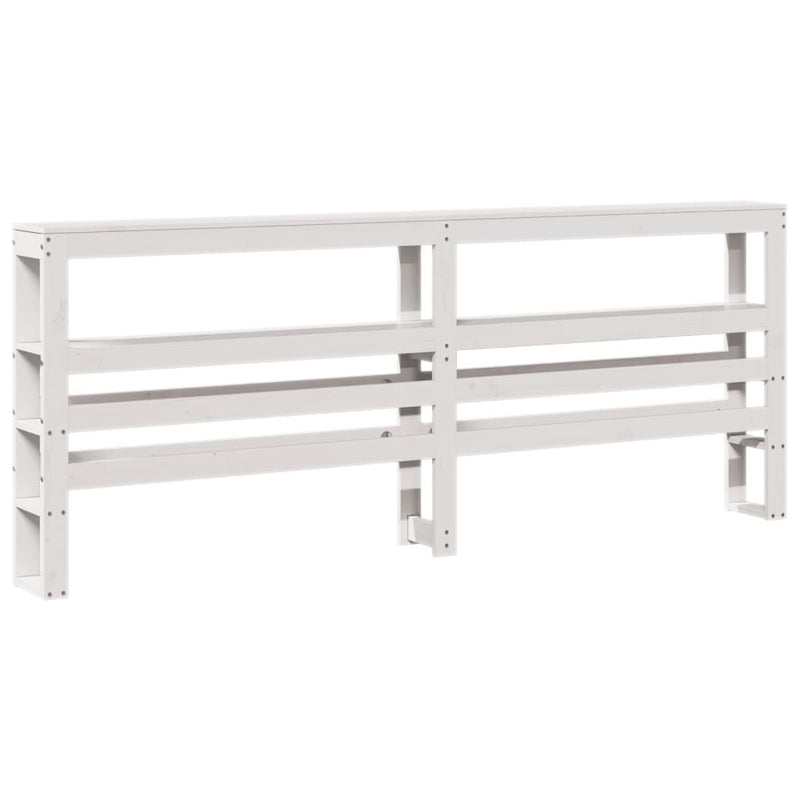 Bed Frame without Mattress White 180x200 cm Super King Solid Wood Pine