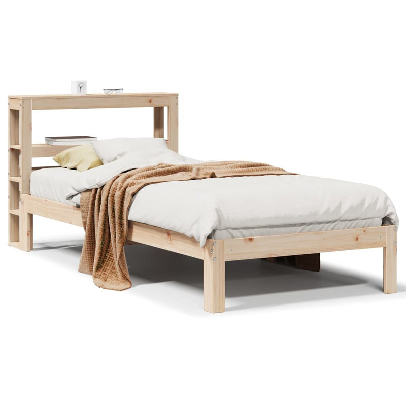 Bed Frame with Headboard without Mattress 75x190 cm Small Single