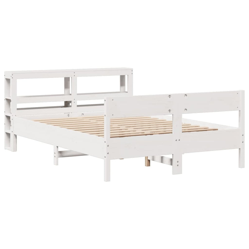 Bed Frame without Mattress White 120x190 cm Small Double Solid Wood Pine