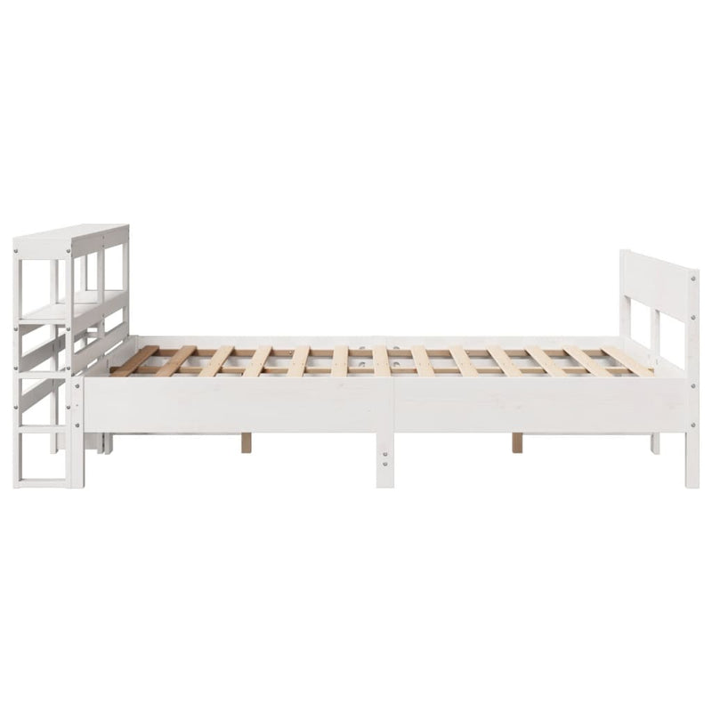 Bed Frame without Mattress White 120x190 cm Small Double Solid Wood Pine