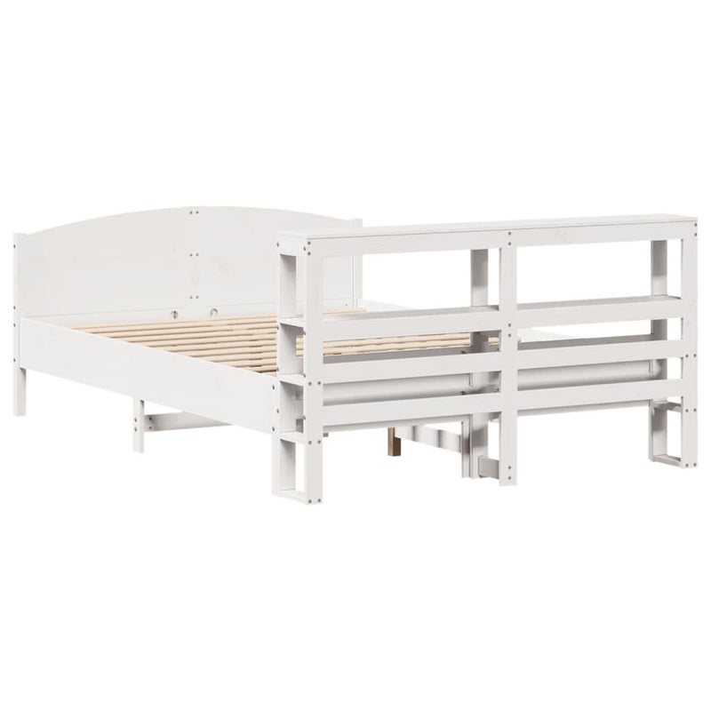 Bed Frame without Mattress White 160x200 cm Solid Wood Pine